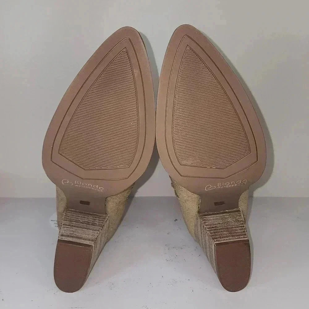 Blondo Reese waterproof size 8.5 ankle boot in taupe suede nwob - Picture 8 of 9